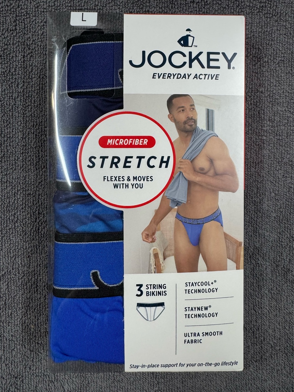 Men's Jockey everyday active microfiber string bikini briefs